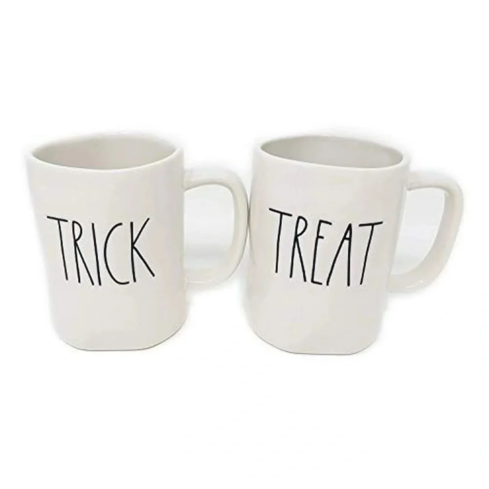 🆕🎃 ‘Trick’ and ‘Treat’ Mug Duo - Rae Dunn - Discontinued and RARE! Halloween - Picture 2 of 6